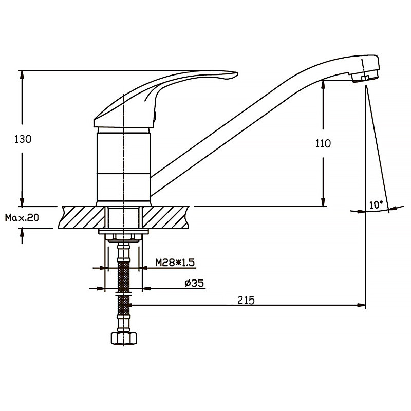 Кухонный смеситель Haiba Fabio 555 HB0105 Харьков - изображение 2