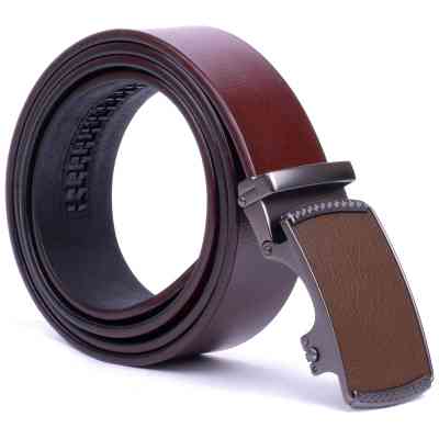 Ремень Vintage Мужской c пряжкой-автомат Коричневый (20339) Винница