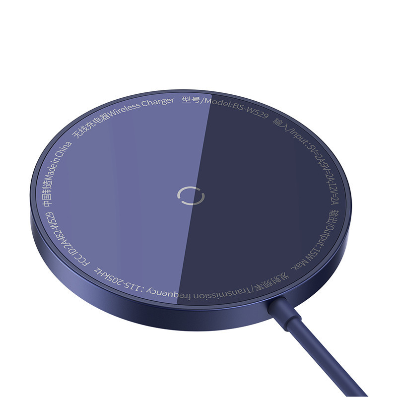 Бездротовий зарядний пристрій Baseus Simple Mini3 Magnetic Wireless Charger 15W Dusty Purple Київ - фото 7