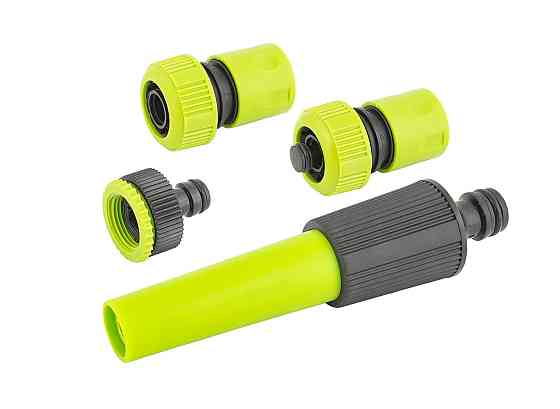 MASTERTOOL Набір для поливу MASTERTOOL 4 шт (насадка "Морква"/адаптер ½" ВР-¾" ВР/конектор ¾"/к Коломия