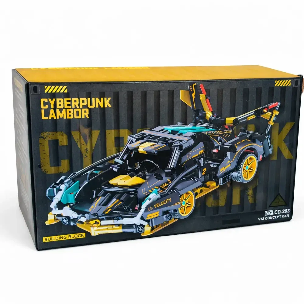 Блочний конструктор Cyberpunk Lambor CD-203 – футуристичний спорткар у стилі кіберпанк Дніпро - фото 1