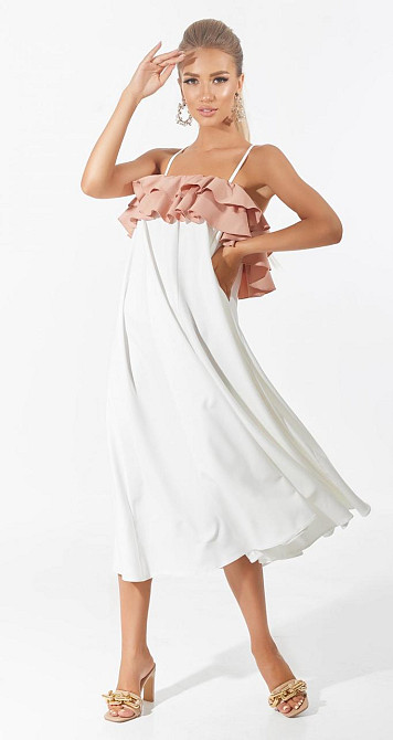 Белый сарафан с оборкой (42-44) Киев - изображение 4