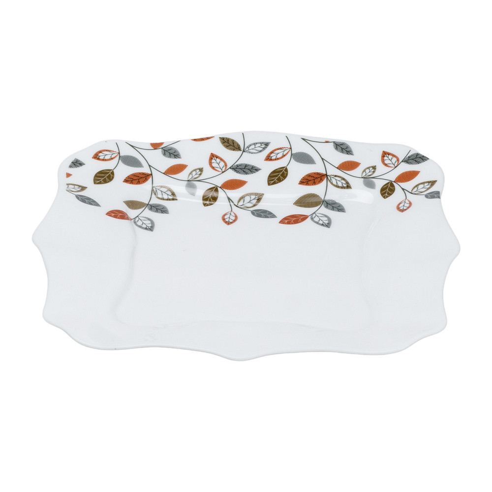 TS Kitchen Столовий сервіз порцелянових квадратних тарілок на 6 персон 24 предмети білий Київ - фото 4