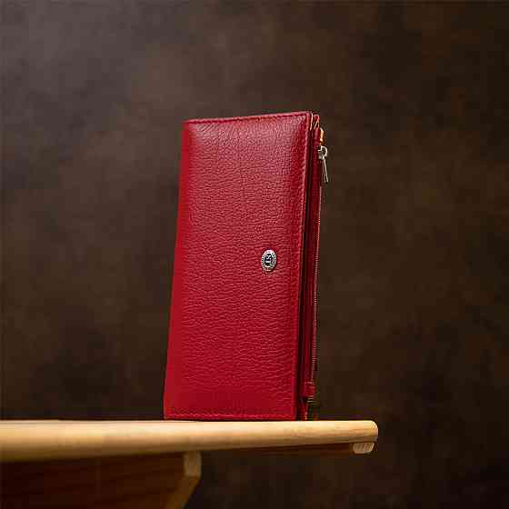 Жіночий шкіряний гаманець Червоний (ST Leather) Київ