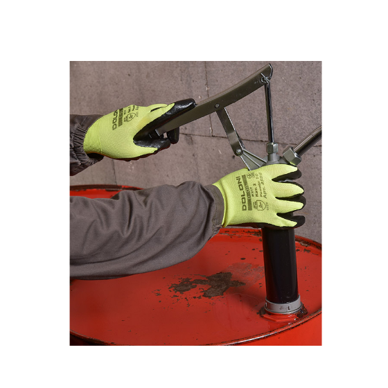 Рукавички 4588 D-OIL трикотаж нітрилове покриття неповний облив р.10(XL) жовтий/чорний ДКГ Житомир - изображение 5