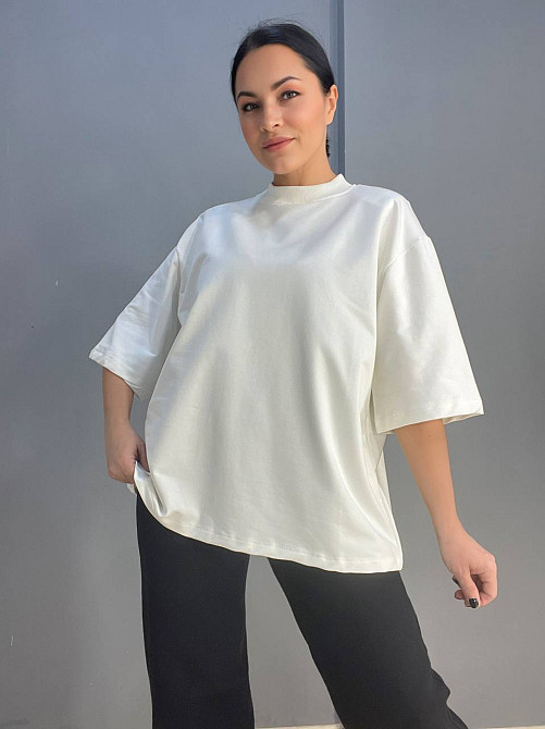 Футболка женская KEYYMOD 23688 оверсайз свободный крой с подплечниками one size, белый, one size Киев - изображение 10