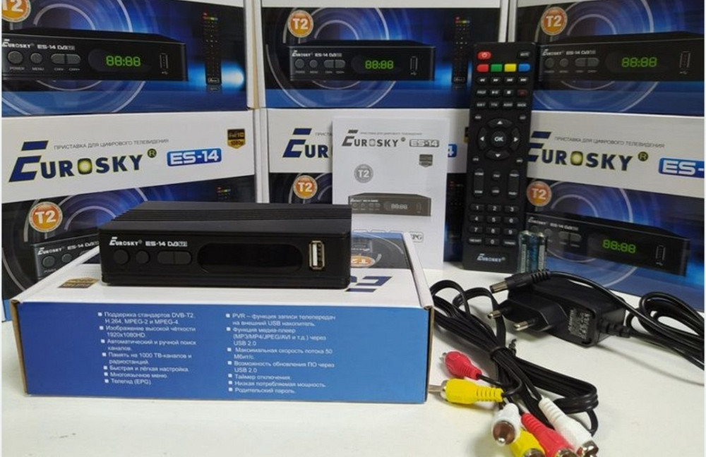Приставка Т2 тюнер ресивер приемник EuroSky ES-14 DVB-T/T2/C IPTV YTV. Харьков - изображение 6