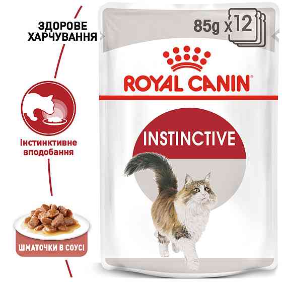 Вологий корм для дорослих котів ROYAL CANIN INSTINCTIVE IN GRAVY 0.085 кг Київ