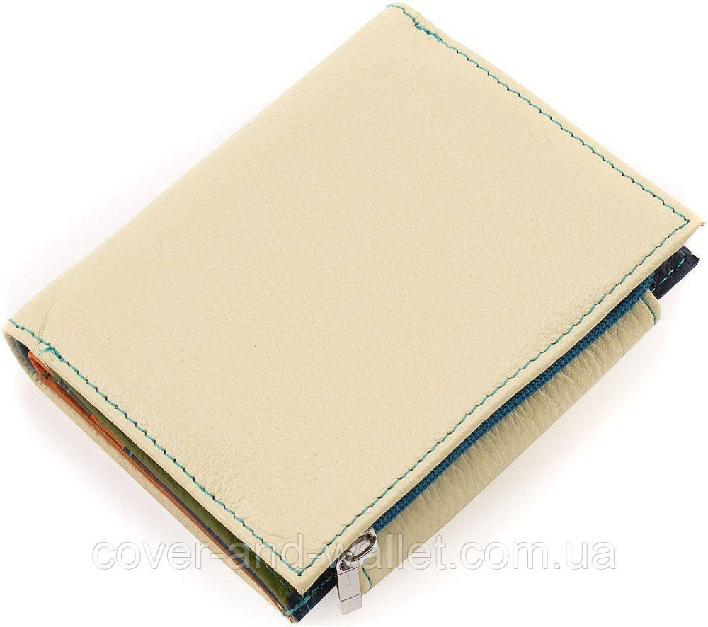 Женский кошелек из натуральной кожи молочного цвета на магнитной застежке ST Leather Киев - изображение 3