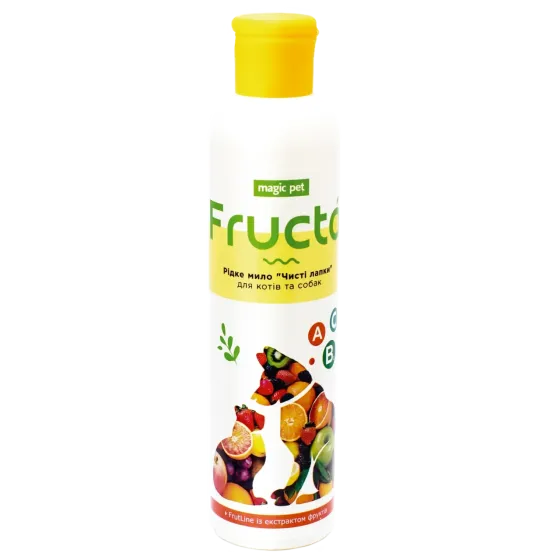 Жидкое мыло Fructa с экстрактом вишни ананаса авокадо и апельсина для собак и кошек 220 мл Винница