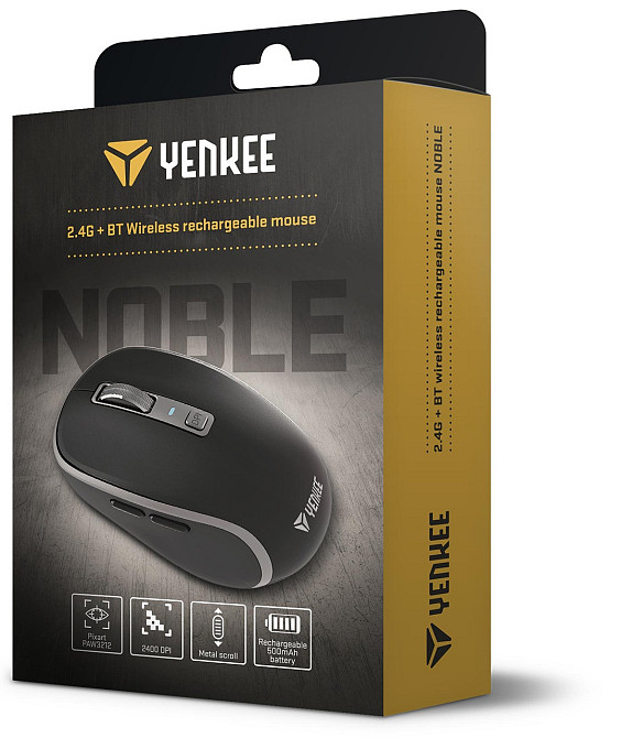 Мышь компьютерная Yenkee YMS 2085BK Dual mode WL mouse NOBLE (7090572) Киев - изображение 7