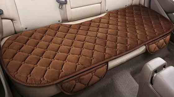 Комплект 3 чехла в авто на переднее и заднее сиденье универсальные,велюровые подушки-накидки 3 шт,цвет Каменец-Подольский