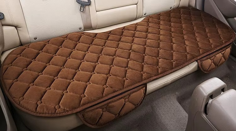 Комплект 3 чехла в авто на переднее и заднее сиденье универсальные,велюровые подушки-накидки 3 шт,цвет Каменец-Подольский - изображение 3