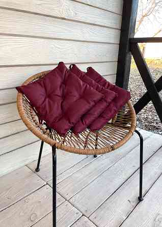 Подушка для стільців (38x38х5 см) Decorator Мальмо колір бордовий 84-102 Київ