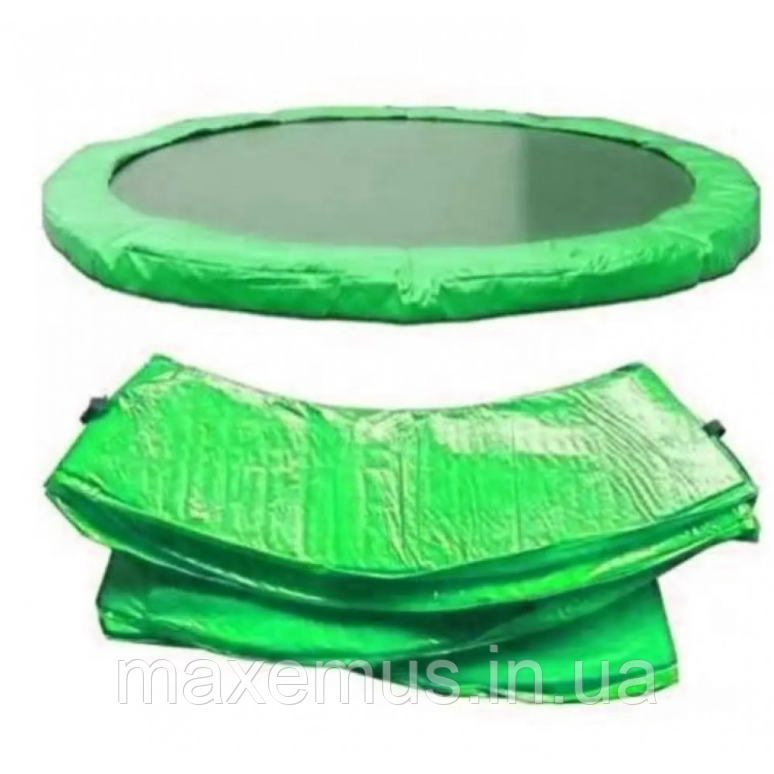 Детский батут с защитной сеткой и лестницей Atleto 183 см (6 ft) до 50 кг Зеленый + Подарок Мостиска - изображение 18