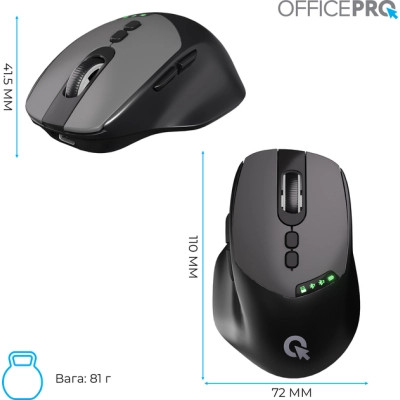 Мышка OfficePro M520B Wireless/Bluetooth Black (M520B) Винница - изображение 7