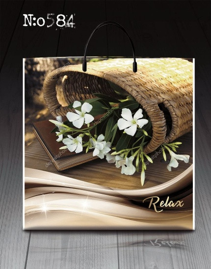 Полиэтиленовый пакет (40х40) с пластиковой ручкой 