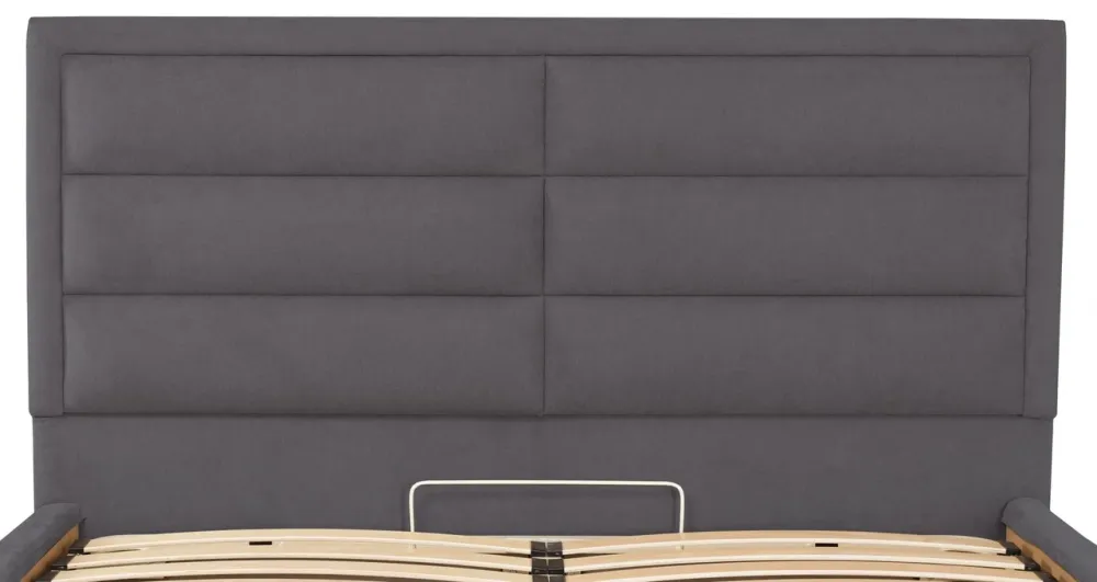 Ліжко Orlando VIP 140 х 190 см Місті Dark Grey З додатковою металевою цільнозварною рамою Темно-сірий Київ - фото 5