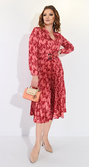 Шовкове плаття зі спідницею в складку гофре (48) Київ - фото 1