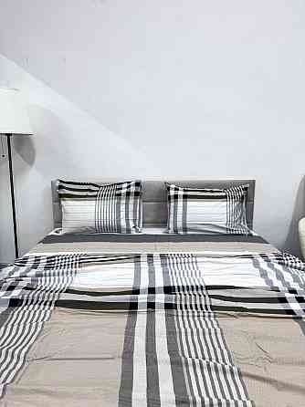 Ecotton Комплект постільної білизни Ecotton двоспальний 180х215 см бежевий Клітинка Сатин 21202 Коломия