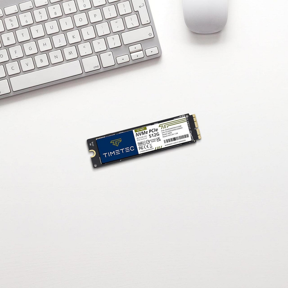 Timetec 512GB NVMe PCIe Gen3x4 SSD для MacBook Air/Pro iMac Mac Pro 2013–2019 черный Киев - изображение 9