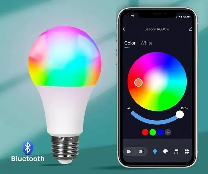 Светодиодная Смарт лампочка RGB, WIFI (APP TUYA)   9Вт, Bluetooth, RGB / Лампочка с управлением Одесса - изображение 2