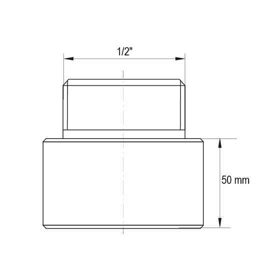 Подовжувач 1/2" 50мм (хром) Koer KF.E06-50.CHR (KF0098) Київ