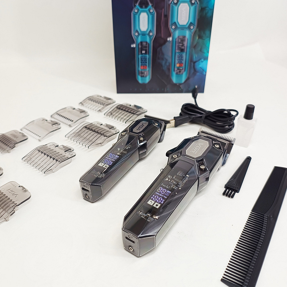 Машинки для стрижки усов и бороды VGR 2 в 1 VGR V-600 V-900, Набор для стрижки волос с зарядкой SU-24 Львов - изображение 12