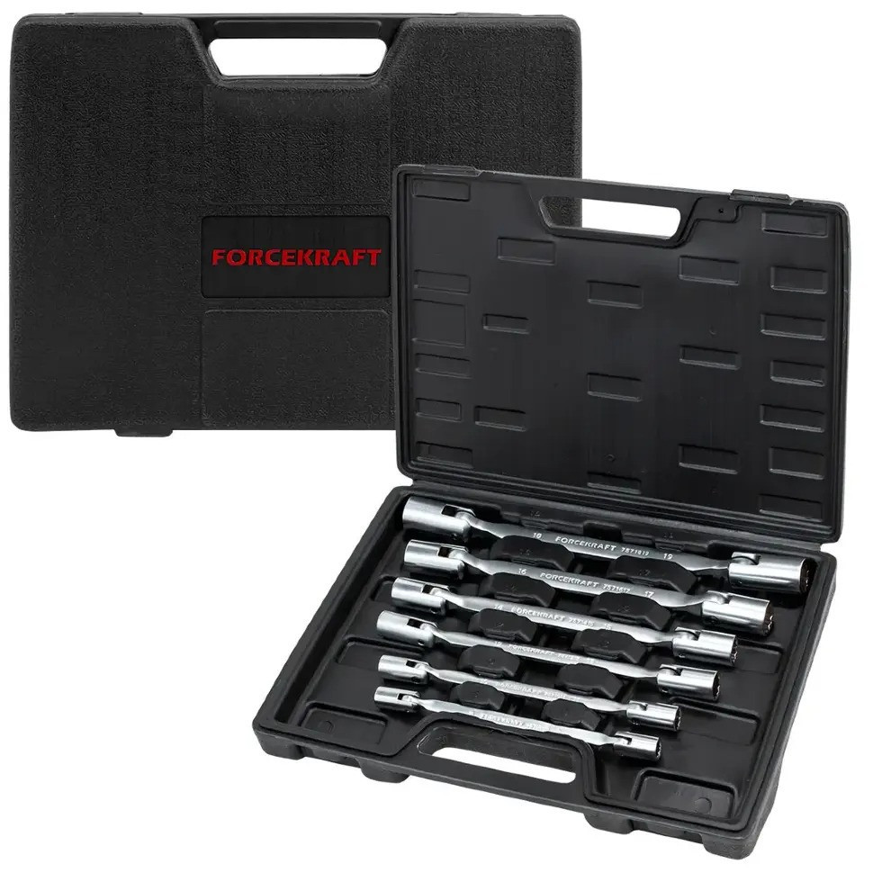 Набір ключів торцевих з шарніром 6пр. (8х9-18х19) FORCEKRAFT FK-5074K Одесса - изображение 1