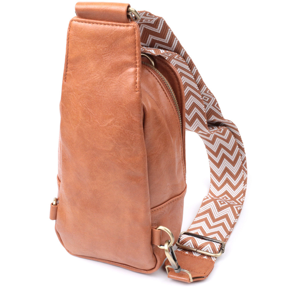 Интересная сумка через плечо в модном цвете из экокожи Vintage 22793 Рыжий Киев - изображение 2