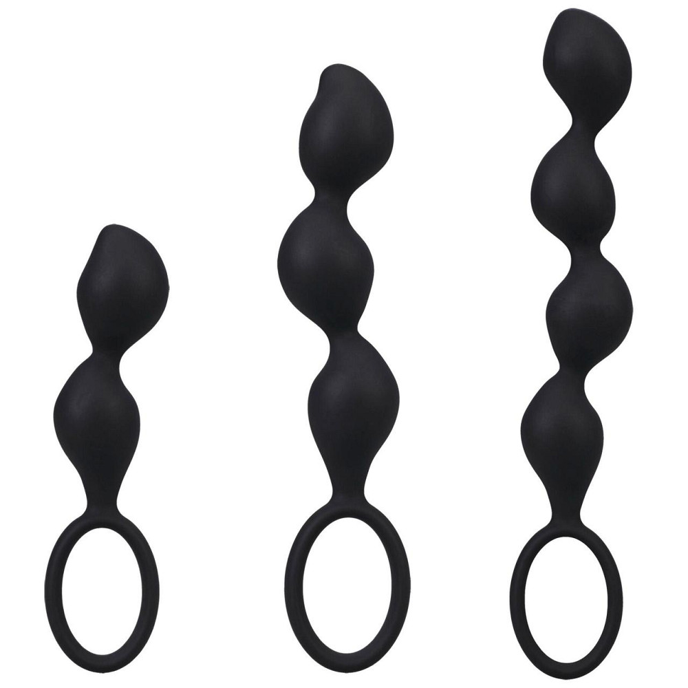 Набір анальних іграшок Doc Johnson Mood Naughty Contour Beads Trainer Set Sex Aura Київ - фото 1