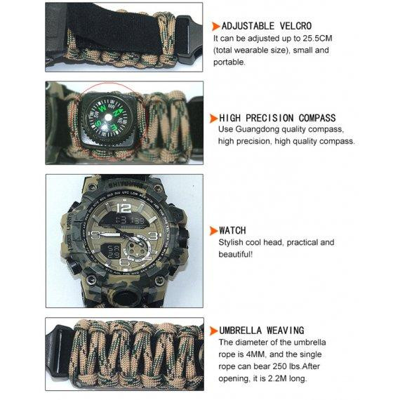 Часы мужские наручные Hemsut Military с компасом (Камуфляж) Винница - изображение 9