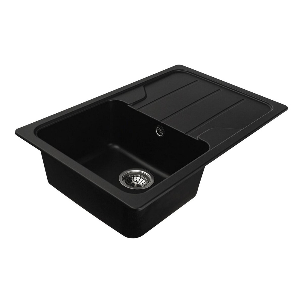 VALESO Гранітна мийка для кухні VALESO VERONA 7850 матова Чорна Коломыя - изображение 15