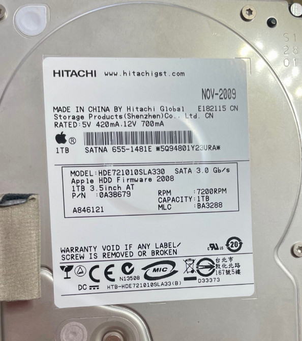 Жёсткий Диск HITACHI 1TB Киев - изображение 2