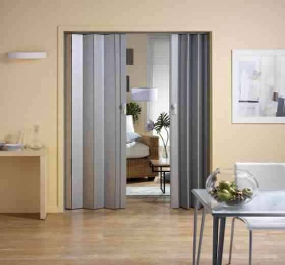 Двері гармошка глуха DiCi Doors  "Дуб сірий"  810х2030х6мм  DiCI-6 №116-16 глянець Дніпро