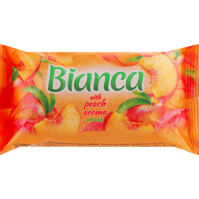 Твердое мыло Bianca С ароматом персика 140 г (4820023369672) Винница - изображение 1