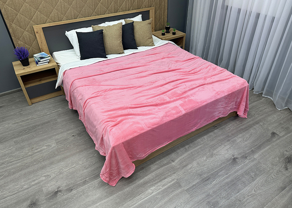 Плед класичний 200х220 см (+-5см) Рожевий (87-048) Київ - фото 2