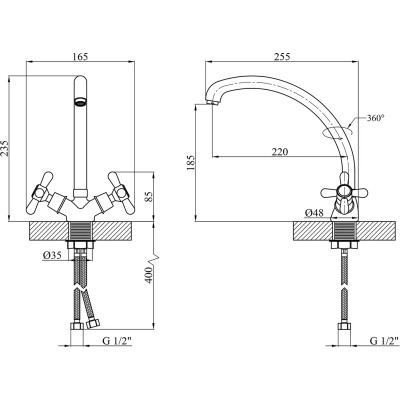 Змішувач Kroner Royce-C032 (CV029050) Вінниця - фото 7