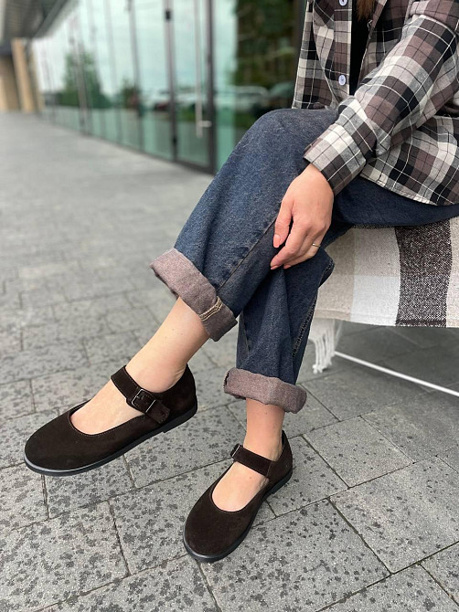 Соната Лофери жіночі Соната Ліліт шоколадні (весна-осінь, замша натуральна) (5851) Коломия - фото 2