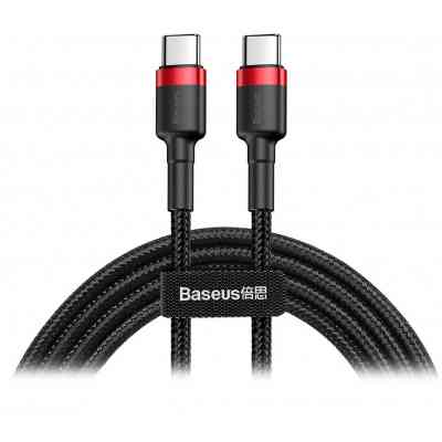Дата кабель USB-C to USB-C 2.0m USB 3.1 3A red-black Baseus (CATKLF-H91) Винница