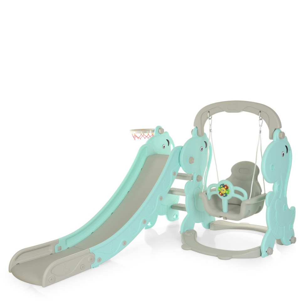 Дитяча гірка-гойдалка YG2020-2-4 кільце баскетбольне Вінниця - фото 1