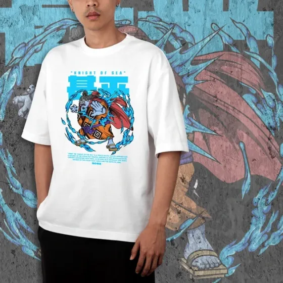 Футболка для подростка мальчика с принтом Ван Пис Jinbei Размер 160 Anime10243 Днепр