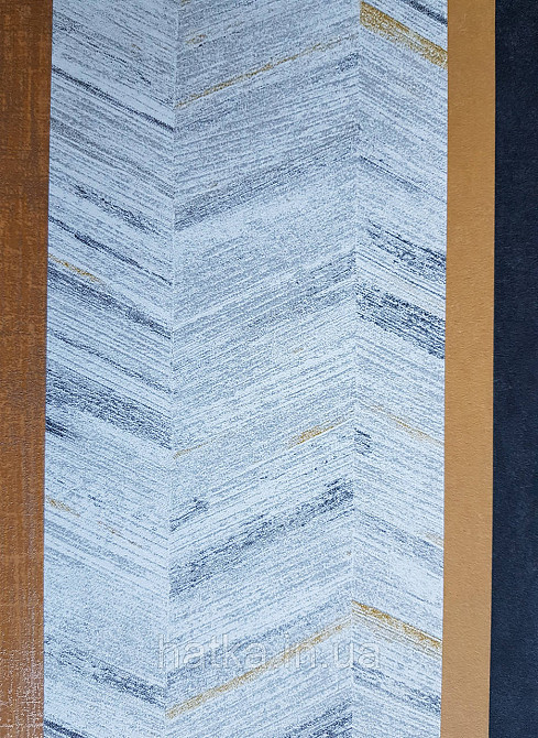 Обои  виниловые на флизелине AS creation Geo Effect 0.53х10 геометрия елочка белый серый желтый 38309-3 Киев - изображение 2