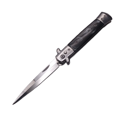 Ніж викидний PA50-1H Чорний Дніпро
