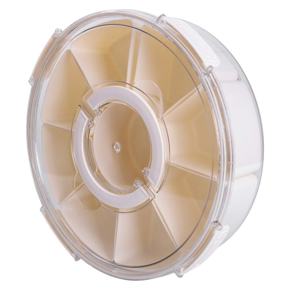 Бежевий контейнер для їжі з 9 відсіками Ø29 см Київ - фото 7