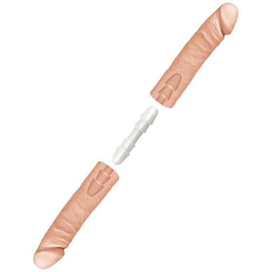 Фаллоимитатор двойной Doc Johnson The D - Double D - 16 Inch - ULTRASKYN, диаметр 4,4см, Vack-U-Lock Sex Aura Киев