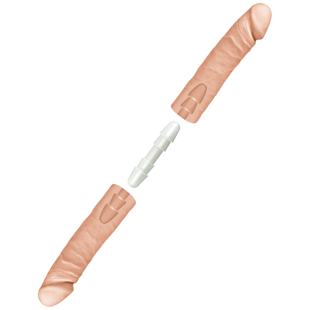 Фаллоимитатор двойной Doc Johnson The D - Double D - 16 Inch - ULTRASKYN, диаметр 4,4см, Vack-U-Lock Sex Aura Киев - изображение 3