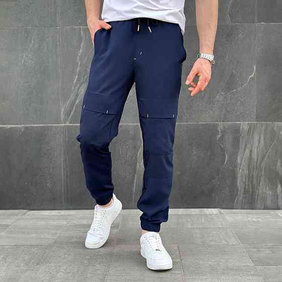 Чоловічі штани джогери з кишенями сині Pobedov Vershyna Київ