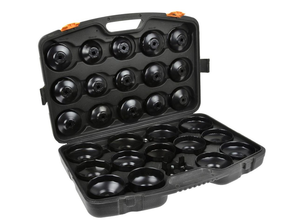 Ключі чашкоподібні для зняття оливних фільтрів "GeKo" комплект 30 шт. (65-120мм) х 3/8", 1/2" Київ - фото 2