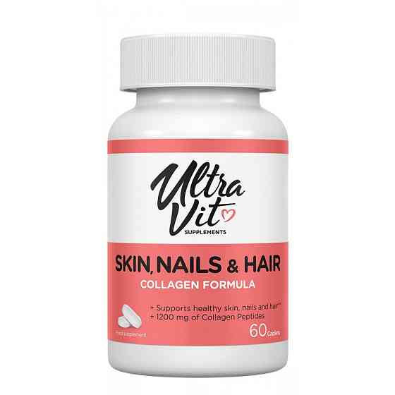 Витамины для волос кожи и ногтей VPLab UltraVit Skin Nails & Hair 60 caplets Луцк